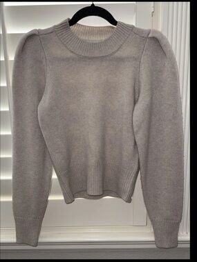 Mayson The Label Wool Cashmere Tan Puff Sleeve Sweater Size XS
